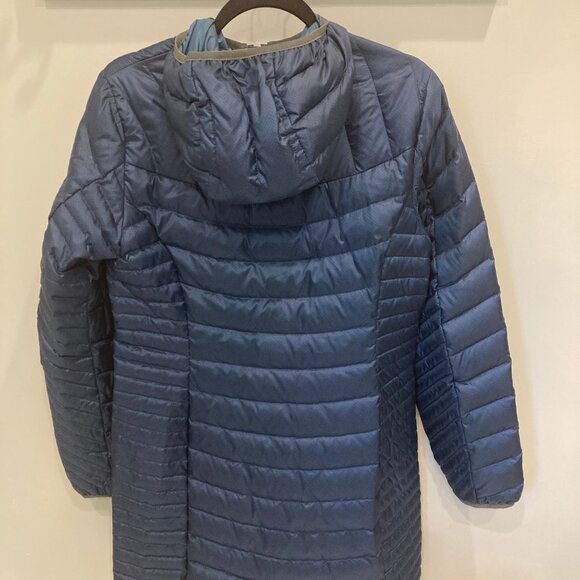 Eddie Bauer Microlight Down Parka Warm Winter Puffer Coat M Blue NWOT - Picture 2 of 8